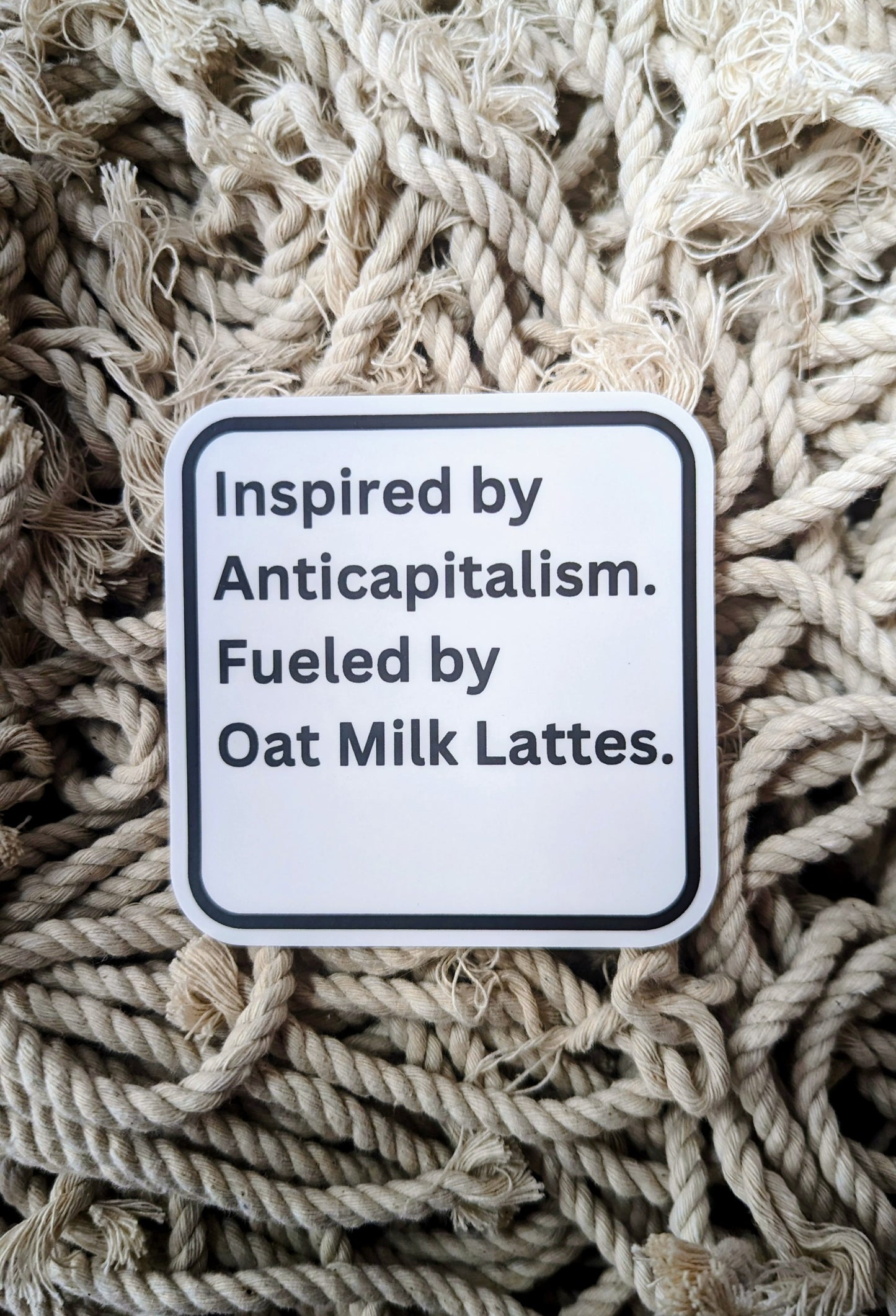 Fueled by Oat Milk Lattes Sticker