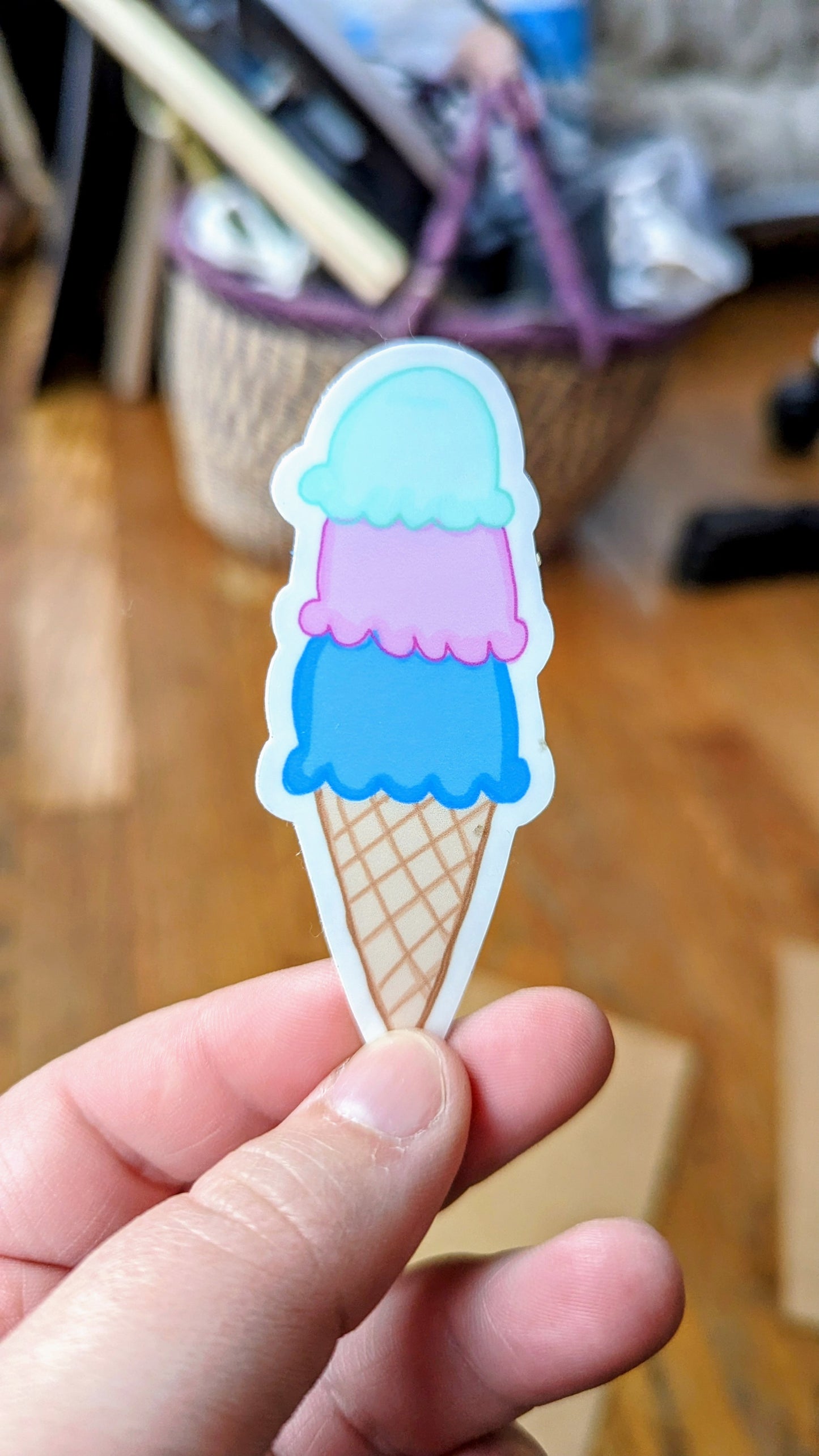 3 Scoop Ice Cream sticker